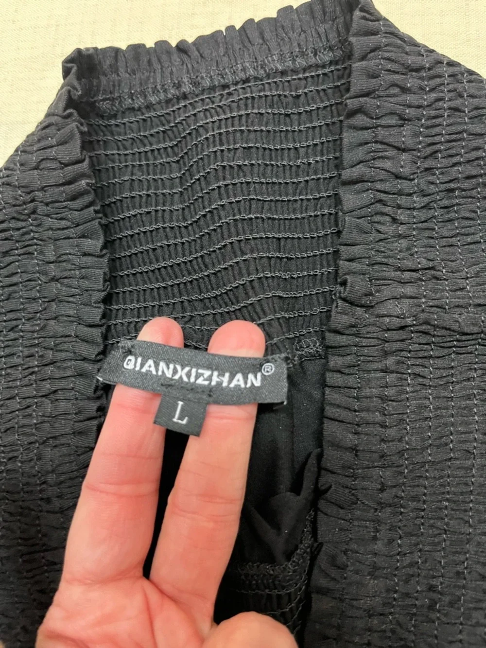 QIANXIZHAN L black high waisted harem pants